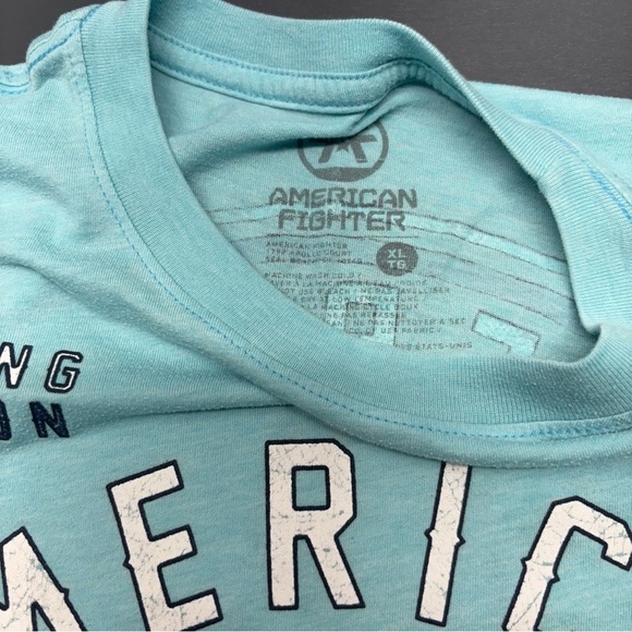 American Fighter Buckle 1974 Light Blue Training Division Premium  Sz XL - Picture 6 of 9